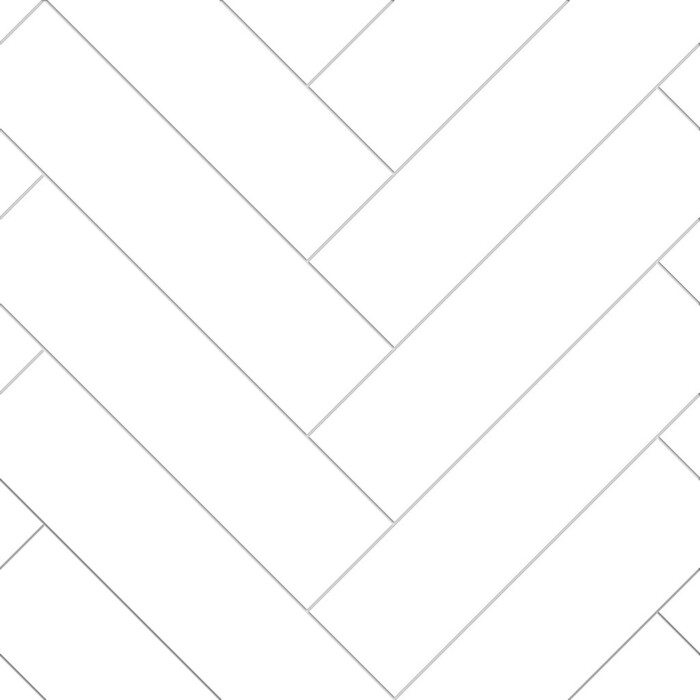 Kitchenline Kjøkkenplate White Herringbone 610 x 610 mm